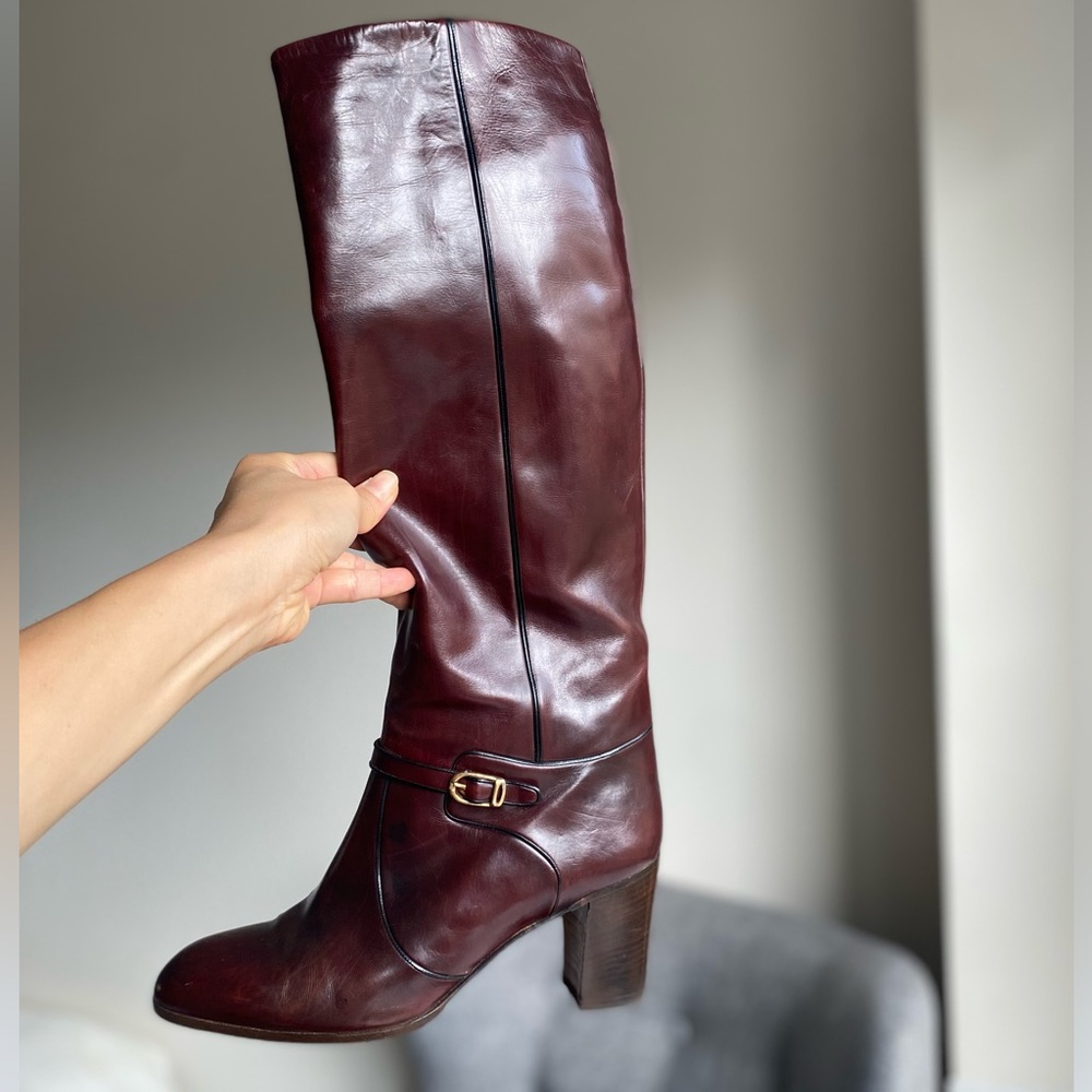 Gucci Leather Riding Boots